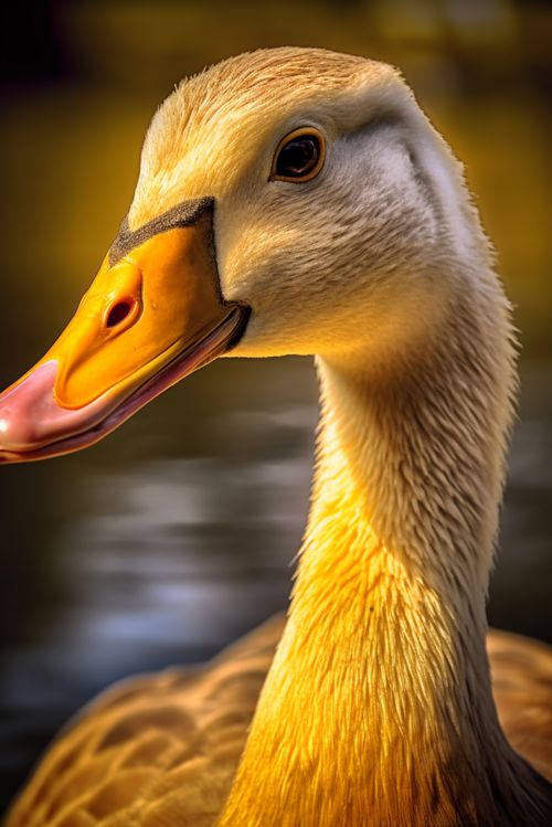 自然户外散养鸭子的家禽动物摄影艺术